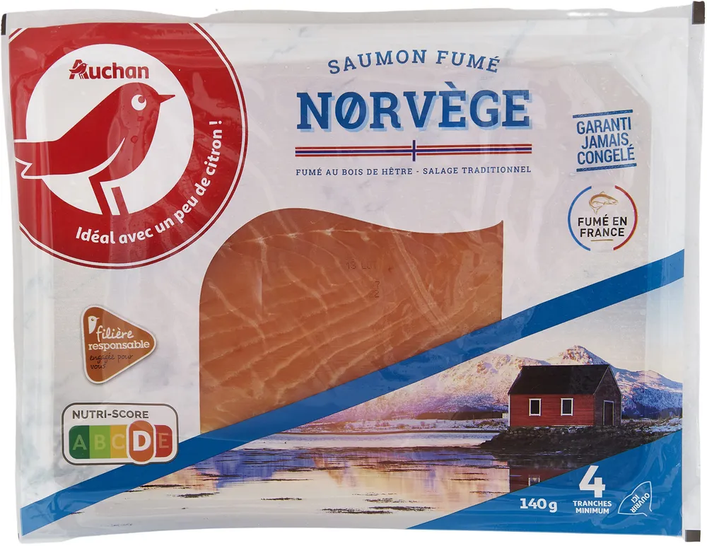 saumon fumé Norvège fumé au bois de hêtre - salage traditionnel