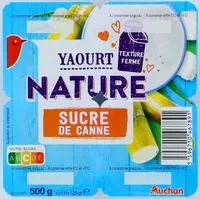 Yaourts nature au sucre de canne