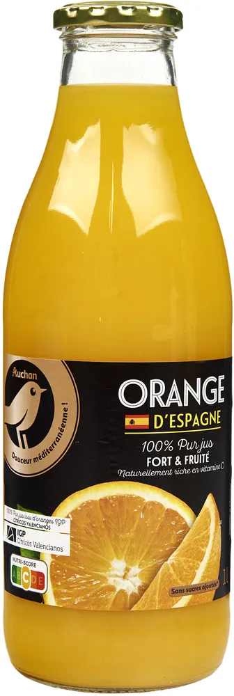 Orange d'Espagne100% pur jusFort et fruitéNaturellement riche en vitamines C