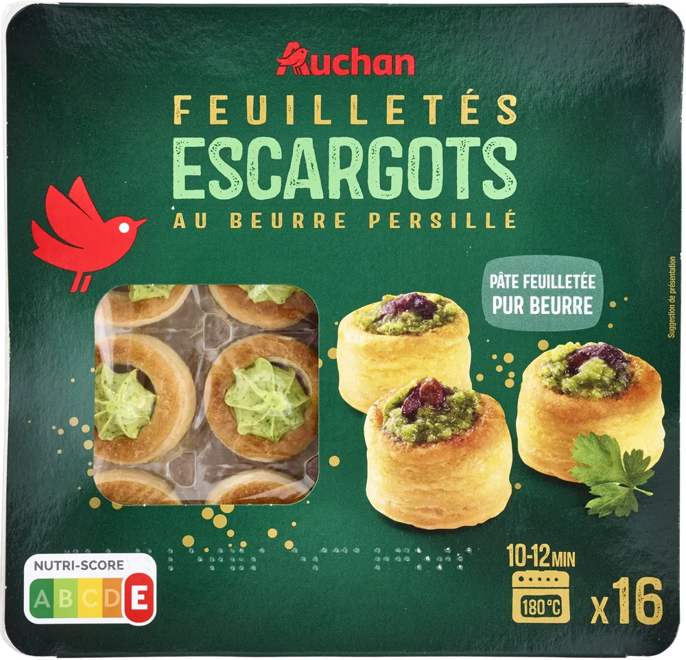 Feuilletes escargots au beurre persille