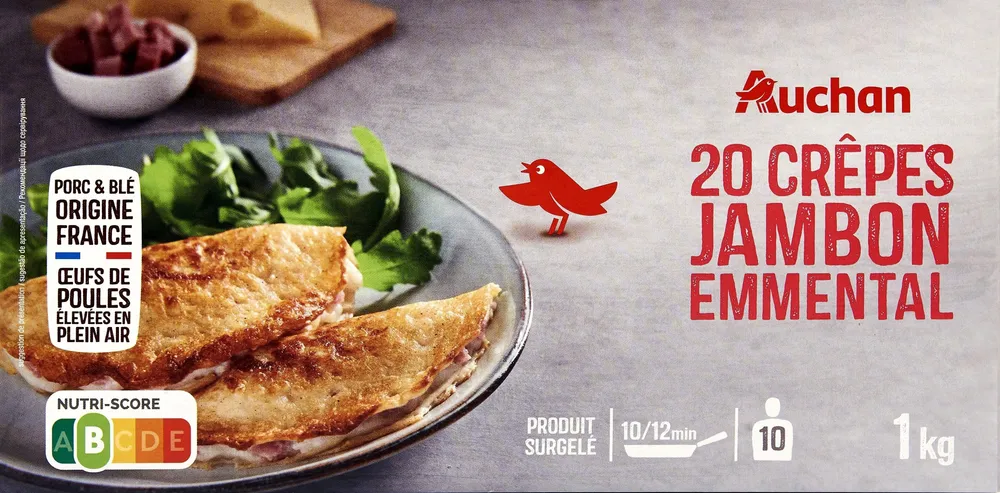 Crêpe jambon fromage