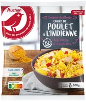 curry de poulet à l'indienne Riz, ananas et raisins sec -surgelé