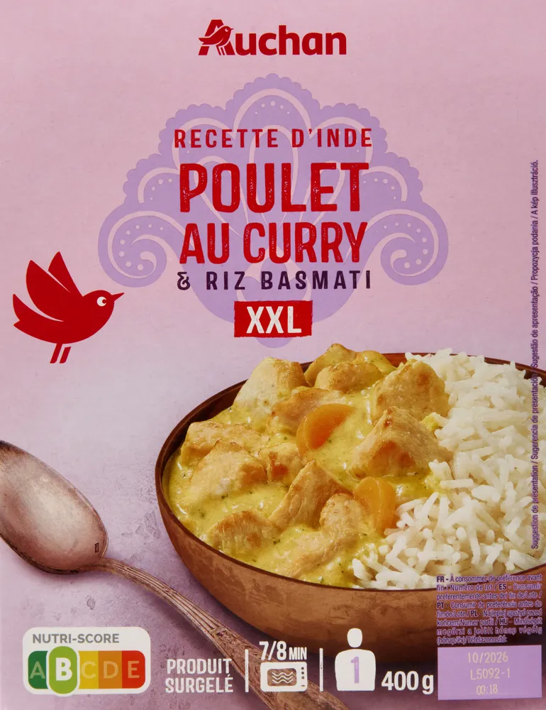 Poulet au curryet riz basmati