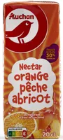 Nectar orange pêche abricot partiellement à base de concentré