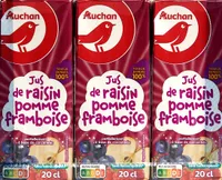 Jus raisin pomme framboise partiellement à base de concentrés