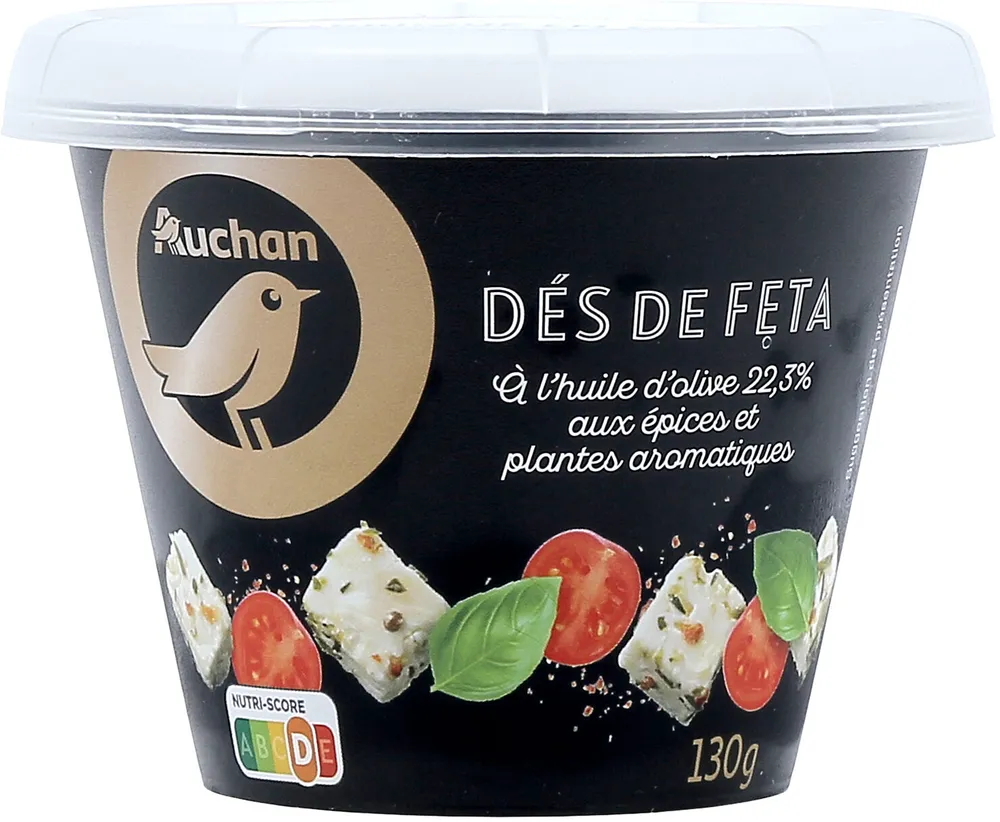 dés de Feta à l'huile d'olive 22,3% aux épices et plantes aromatiques