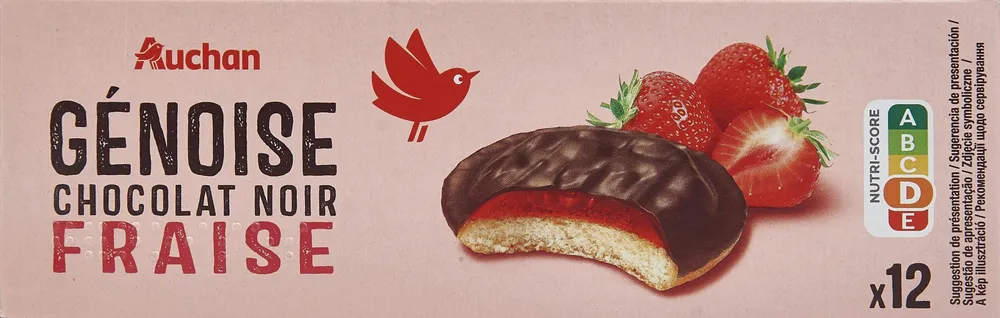 Génoise chocolat noir fraise
