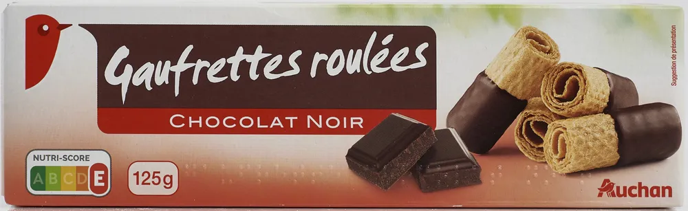 Gaufrettes roulées choco noir