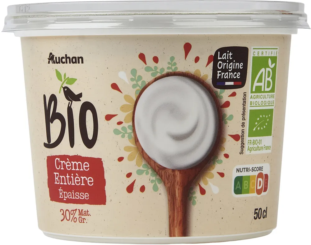 BIOCRÈME ENTIÈRE ÉPAISSE 30% Mat. Gr.