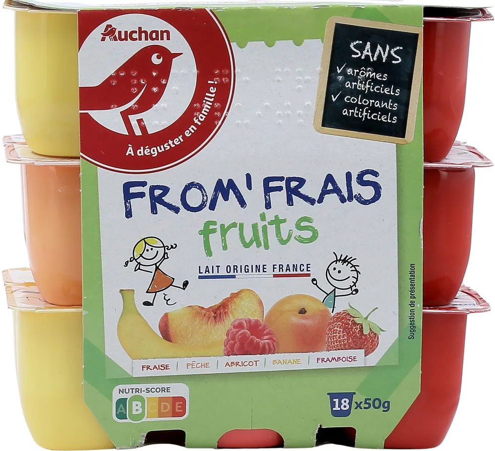 FROM' FRAIS FRUITS SANS arômes artificiels colorants artificiels
