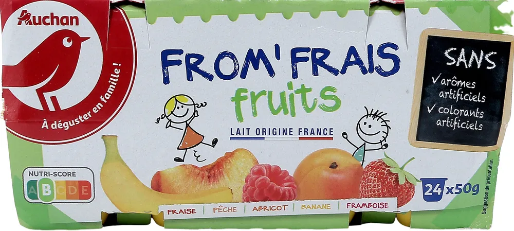 FROM' FRAIS FRUITS SANS arômes artificiels colorants artificiels