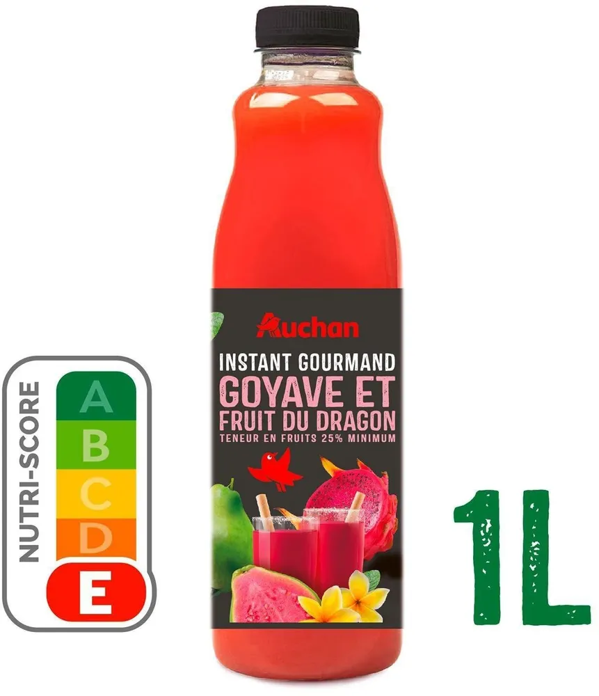 Instant gourmand - goyave et fruit du dragon - Teneur en fruits : 25% minimum