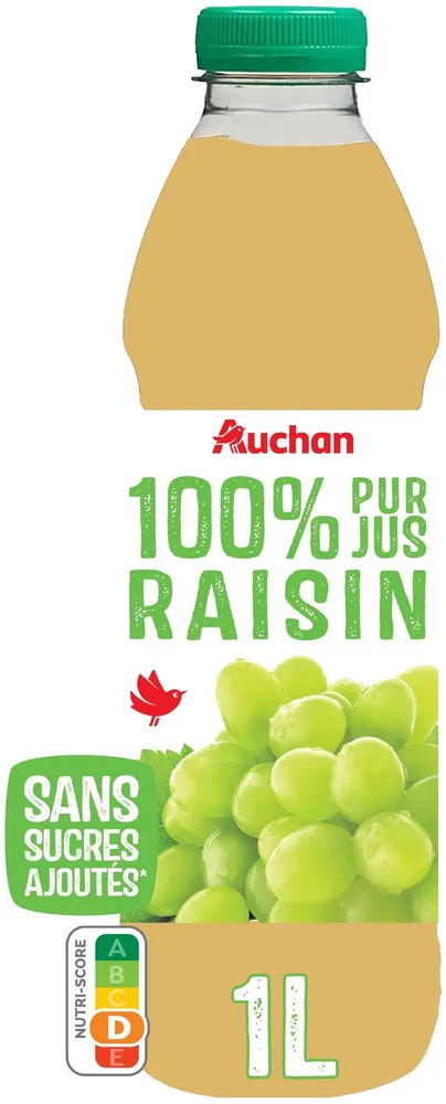100% PUR JUS - RAISINSans sucres ajoutés** Comme tous les jus de fruits. Contient les sucres naturellement présents dans les fruits.
