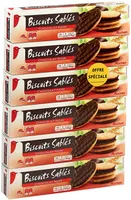 Sablés nappés chocolat noir