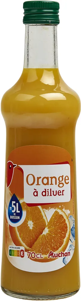 Orange à diluer = 5L de boisson