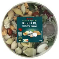 Pâtes et Salades BergèreChèvre cendré - Mimolette - Fourme d'AmbertVinaigrette à l'huile de noix