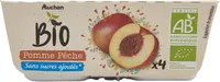 sans sucres ajoutés * POMME PECHE*conformément à la réglementation.Contient des sucres naturellement présents dans les fruits.