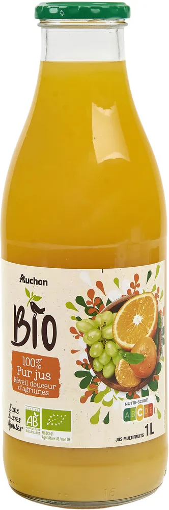 Pur jus réveil douceur d'agrumes Bio - Jus multifruits.
