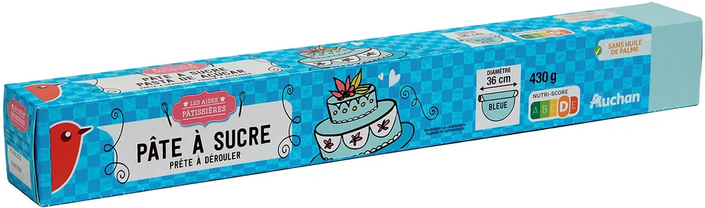 Pâte à sucre prête à dérouler - bleu pastel