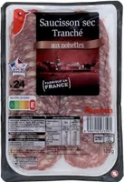 saucisson sec tranché aux noisettes