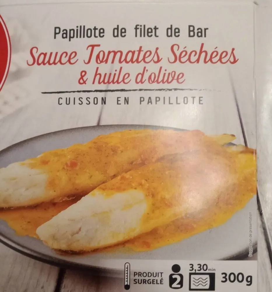 Papillote de filet de bar
