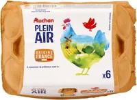 PLEIN AIRX6Poules élevées sans traitement antibiotique* * pendant la période de ponte