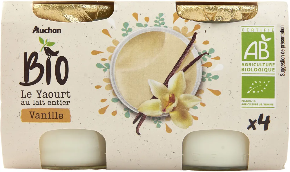 Le yaourt au lait entier vanille