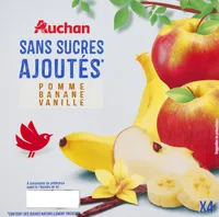 Sans sucres ajoutés*pomme banane vanille*contient des sucres naturellement présents