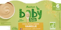 Crème dessert semoule vanille.