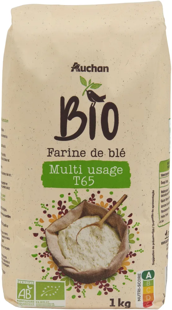 Farine de blé biologique T65 cylindre