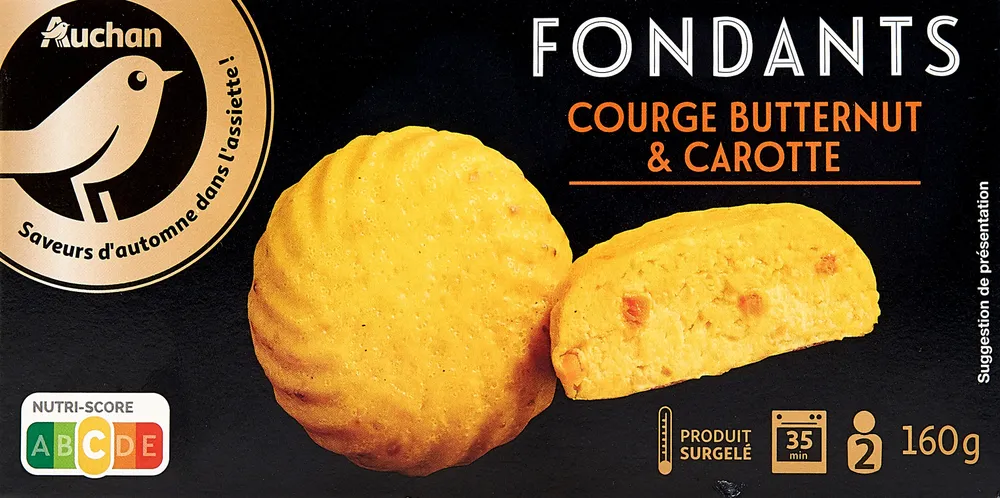 Fondant de courge butternut et carotte