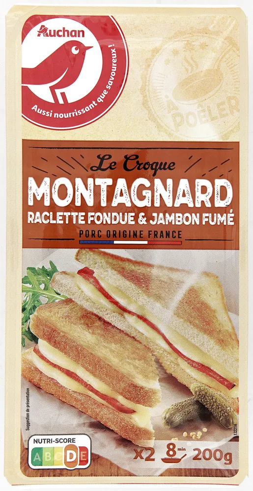 Le croque montagnard - raclette fondue jambon fumé