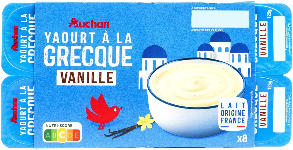 YAOURT A LA GRECQUE VANILLE 8x125g