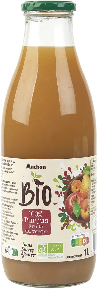 Bio - 100% Pur jus Fruits du verger