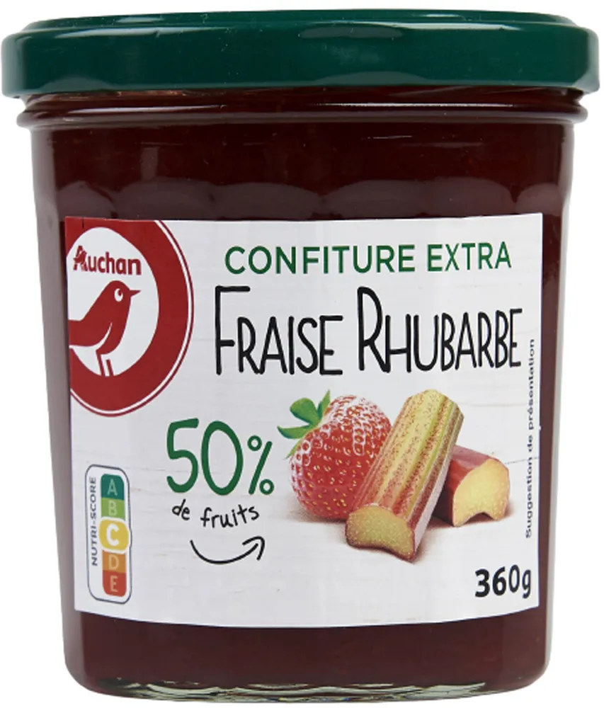 Confiture extra fraise rhubarbe