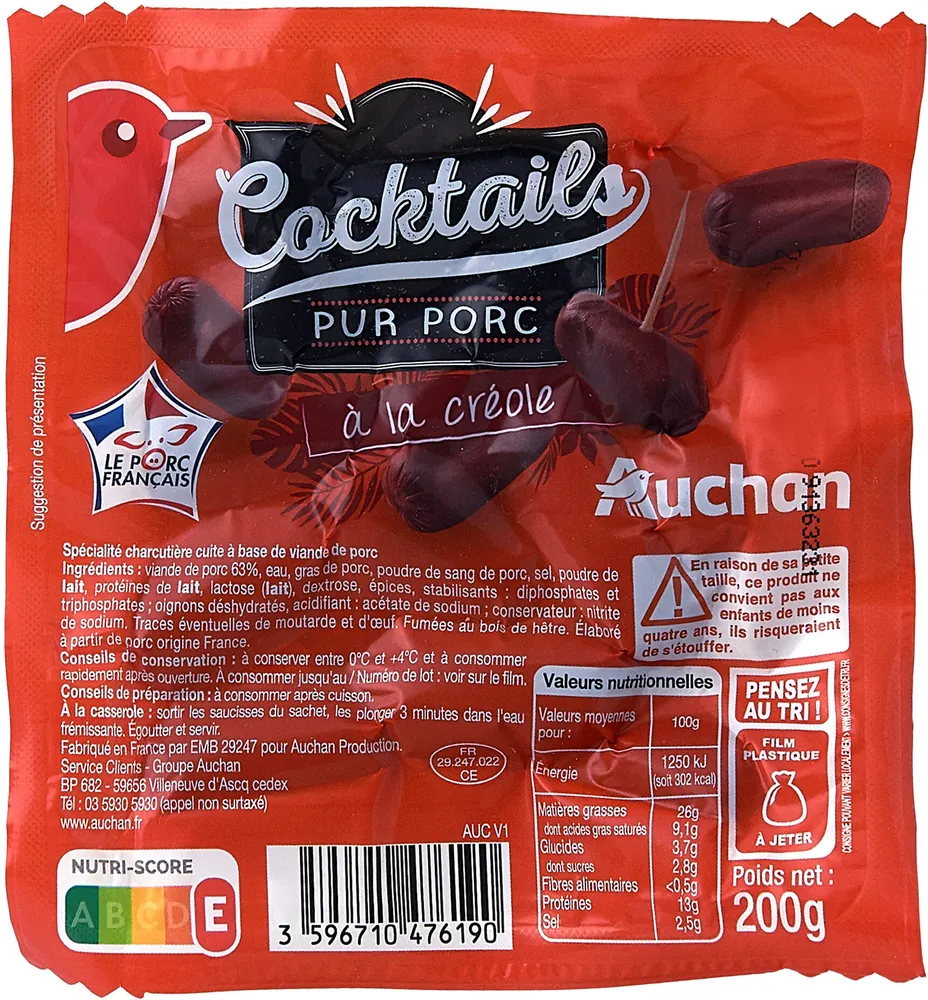 Cocktails à la créole pur porc