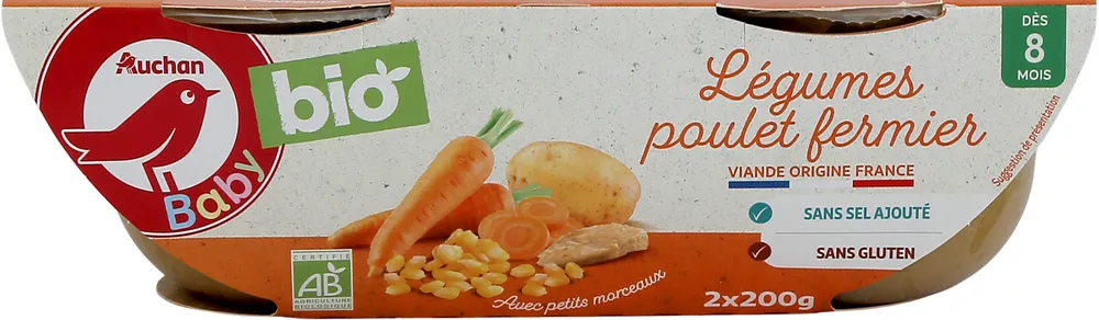 Légumes poulet fermier