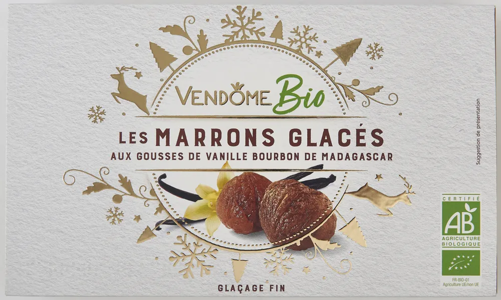 Les marrons glacés Vendôme BIO - aux gousses de vanille bourbon de Madagascar