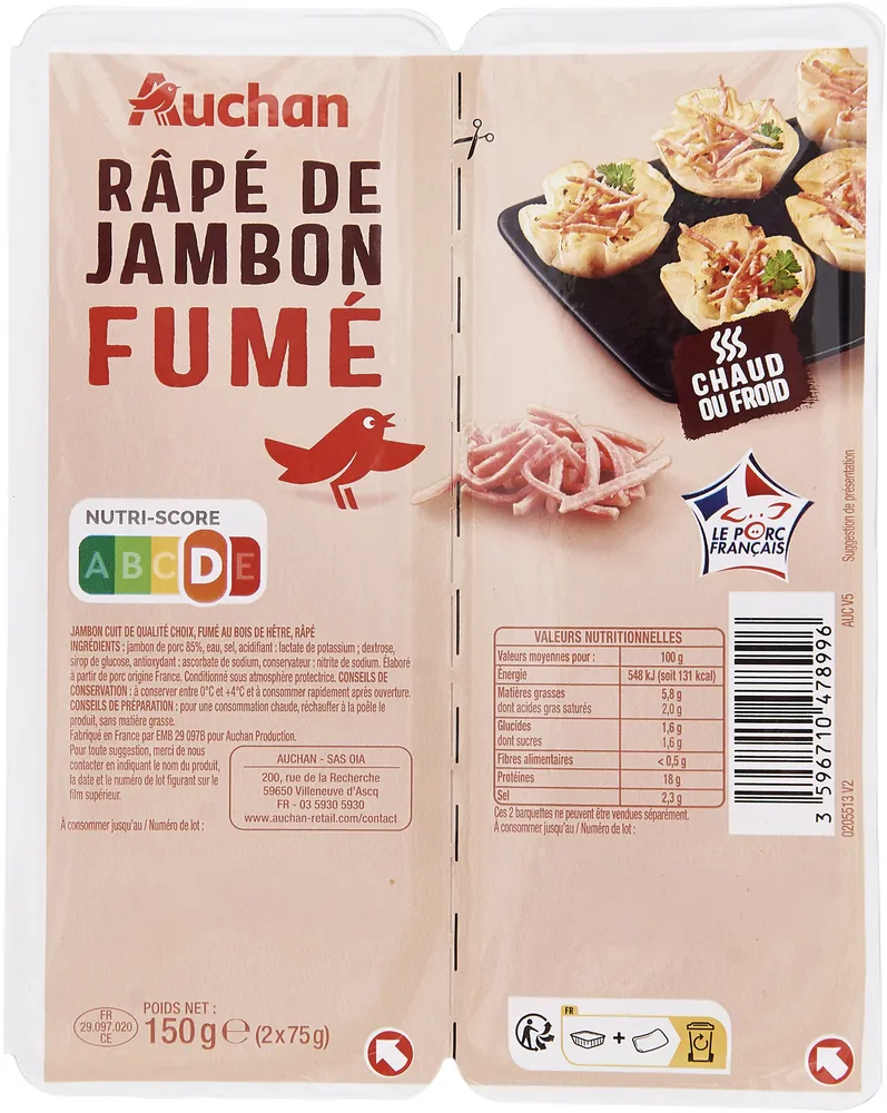 Râpé de Jambon Fumé