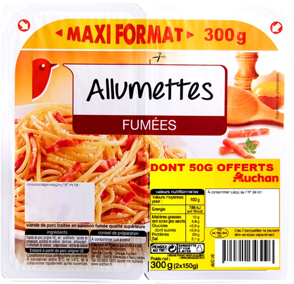 Allumettes fumées qualité supérieure