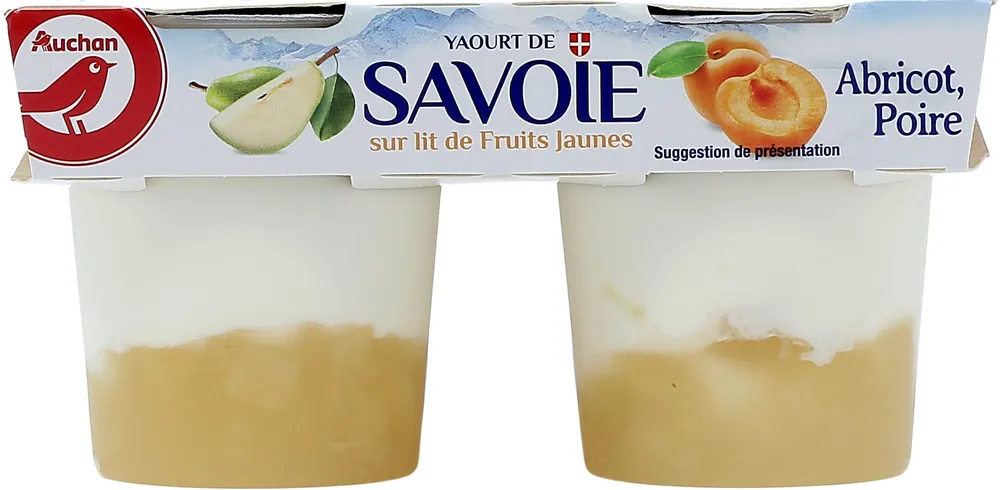 YAOURT DE SAVOIE SUR LIT POIRE ou ABRICOT