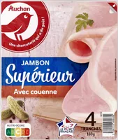 Jambon cuit supérieur avec couenne