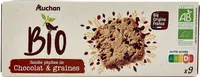Auchan BIO Sablés pépites de chocolat et graines