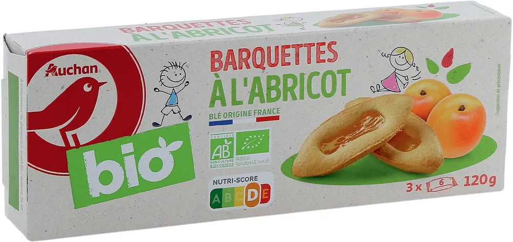 Barquettes à l'abricot Bio