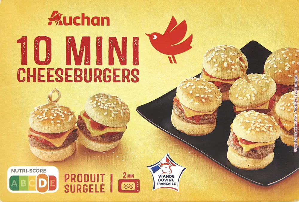10 mini cheeseburgers