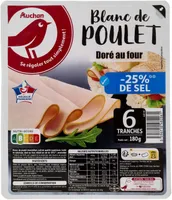 Blanc de poulet réduit en sel de 25%**