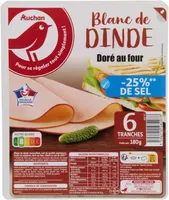 Blanc de dinde doré au four - de 25%**