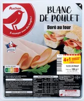 Auchan blanc poulet 4 tranches + 1 offerte