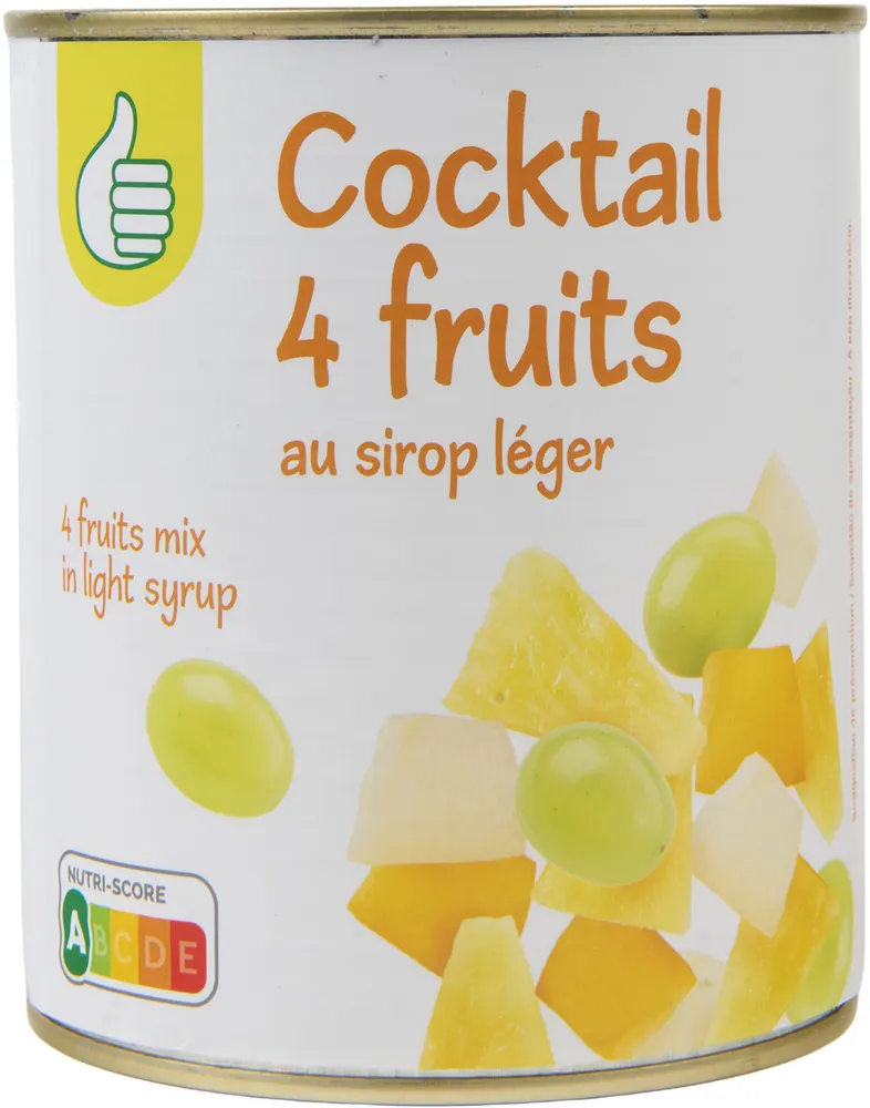 Cocktail 4 fruits au sirop léger
