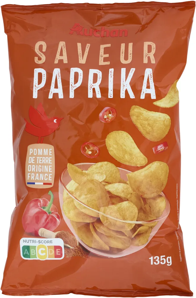 Chips saveur paprika huile de tournesol